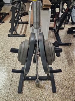 Olympic weights and barbell
