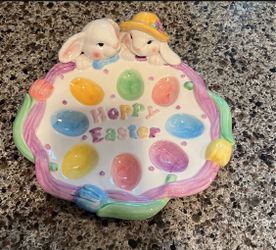Hoppy Easter Ceramic Decorative Plate