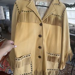 Deerskin Fringe Coat (Size M) Custom Coat Co. Inc