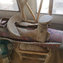 Old Mexican Wooden Sadle, Good Display 