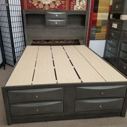 New Box Queen Size Storage Platform Bed Frame Special 