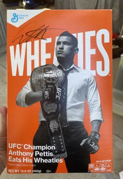 ANTHONY PETTIS UFC CHAMPION SIGNED AUTOGRAPHED WHEATIES BOX 