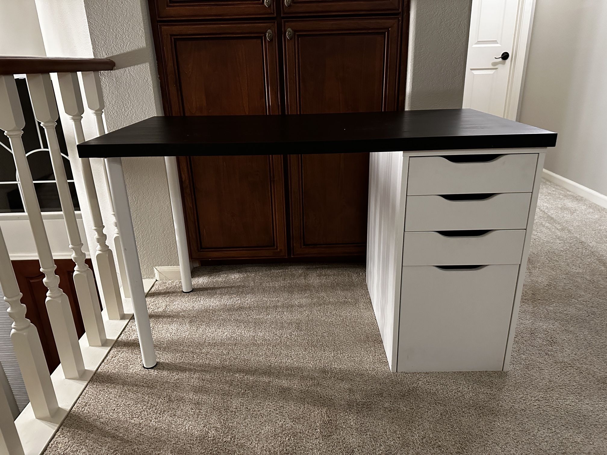 IKEA Desk w/ Alex Drawers (Filing Cabinet)