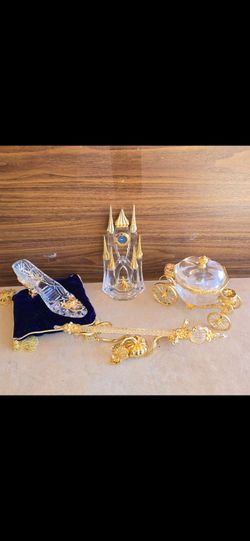 Vintage 1991 24k Gold Plated Franklin Mint Cinderella Golden Crystal Collection.