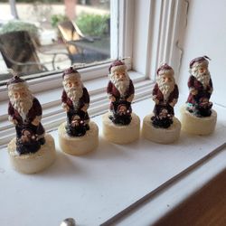 set of 5 chrisymas candles