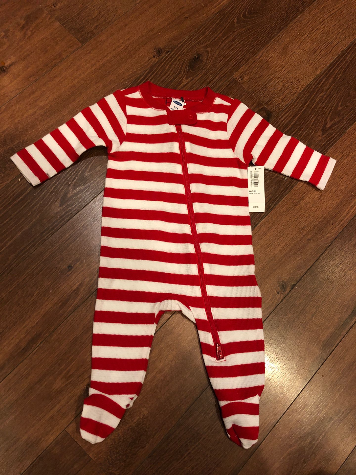 New striped pajamas - where’s Waldo costume, holiday, Valentine’s Day - dr Seuss - old navy size 0-3 months