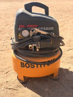 air compressor with nail gun