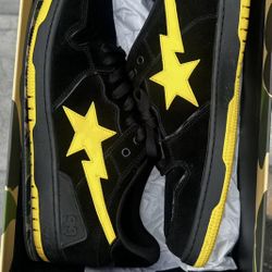 Black and Yellow Bape Shoes