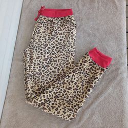 Emme Jordan Womens Cheetah Print Pajama Pants Size Large