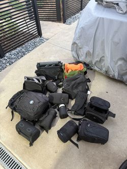 Assortment Of Professional Camera Bags L M S Lens Cases Belt Bags Backpack Lowepro