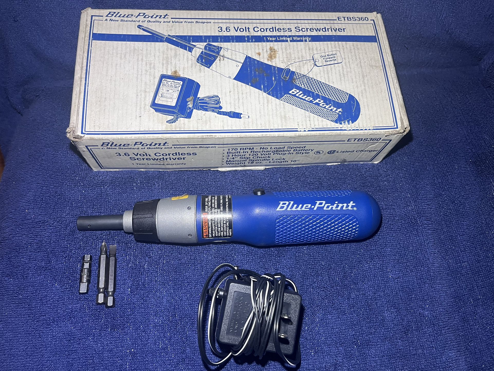 (snap-on) Blue Point Tools 3.6v Cordless Screwdriver 