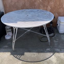 Metal Table With Hole For Umbrellas ☔️