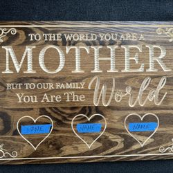Mother’s Day Gift (Personalized Wood Sign)