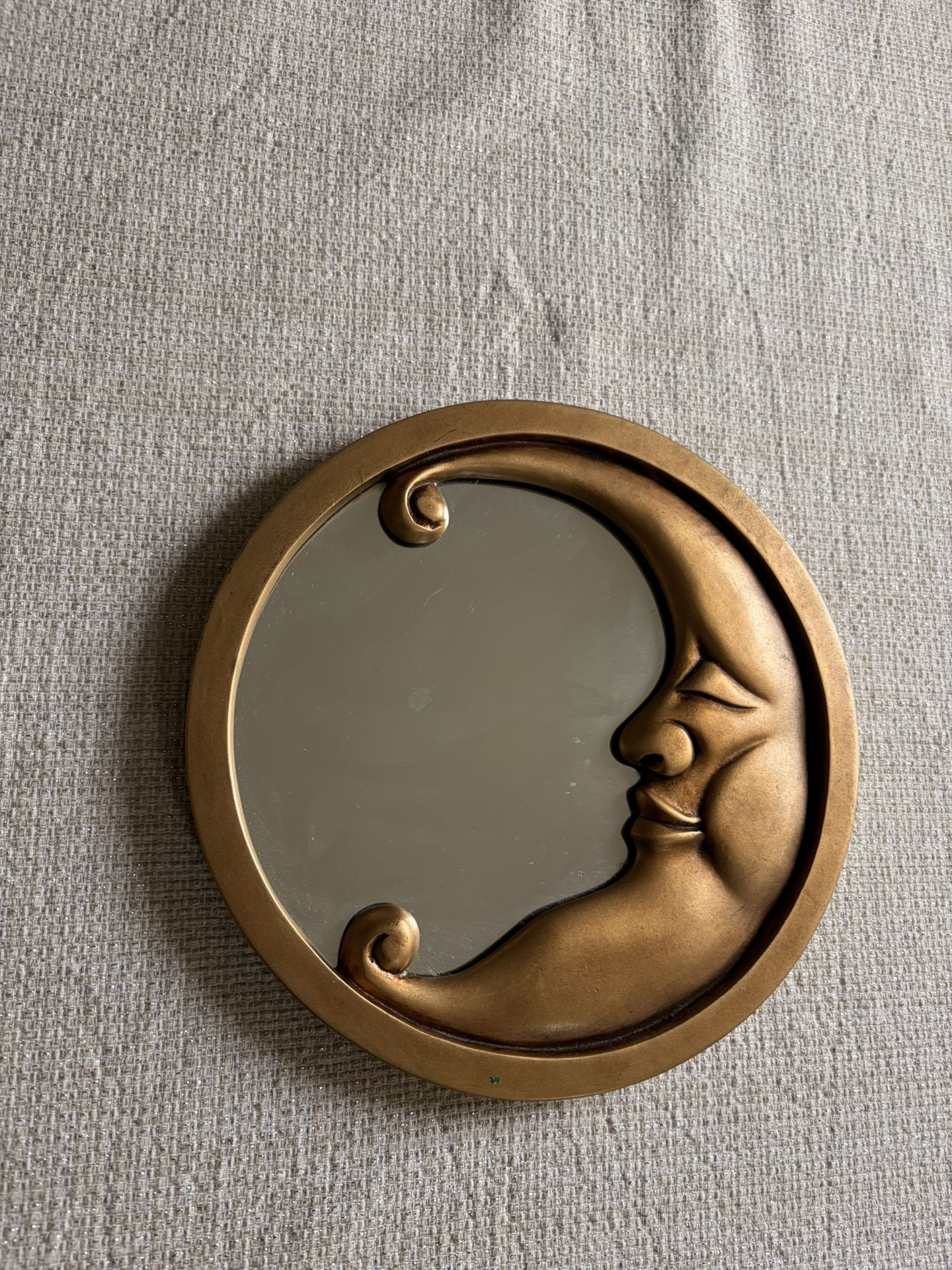 Vintage Celestial Moon Mirror - 9in x 9in