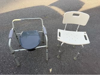 Portable potty chair and shower chair