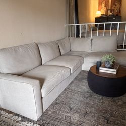 Living spaces Reid Buff Beige 109" 2 Piece L-Shaped Sectional