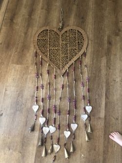 Beautiful heart wind chime