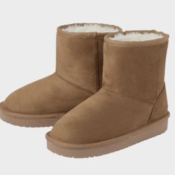 The Children’s Place Girls Mid Teddy Boots - Tan, Like new