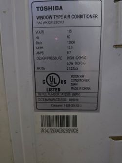 Toshiba AC 12000 BTU