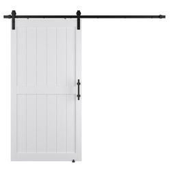 New in box 42in x 84in MDF Sliding Barn Door with 7ft Barn Door Hardware Kit & Handle