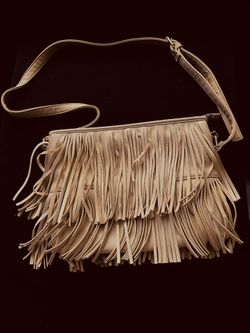 Charming Charlie, Fringe/Tassel, Crossbody, Zippered Bag