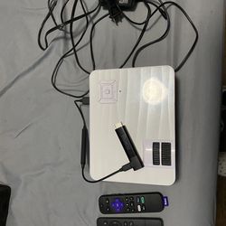 Projector with Roku Stick