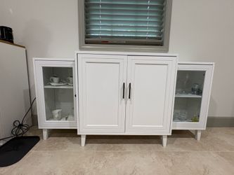 sideboard cabinet with glass doors