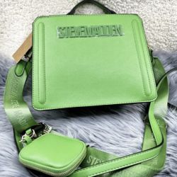 Steve Madden Bevelyn Satchel Crossbody Bag Kelly Green Air Pod Tik Tik Viral 