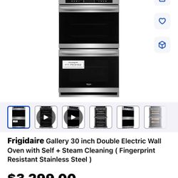 Frigidaire Gallery 30 inch Double Electric Wall Oven with Self + Steam Cleaning ( Fingerprint Resistant Stainless Steel ) $3,299.00