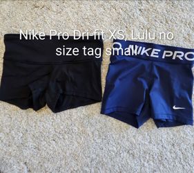 Lululemon Shake It out and Hotty Hot & Nike Pro shorts, prices below