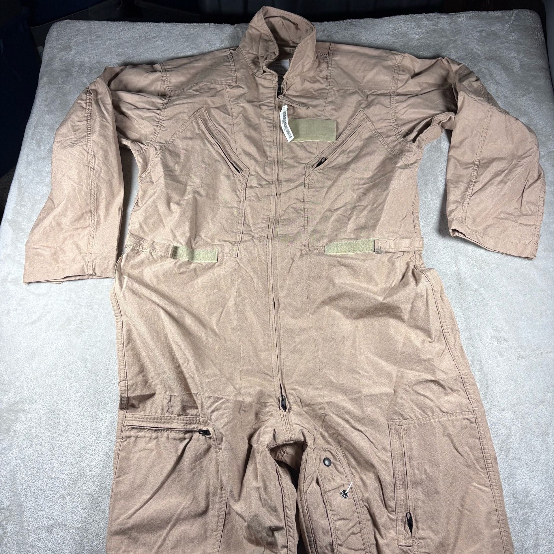 Carter Industries CWU-27/P Flyers Coveralls Mens 50R Tan Nomex Flight Suit