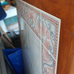 Dining Table - Wood & Ceramic Tile MAKE OFFER 