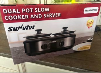 Sunvivi Dual Pot Slow Cooker and Server