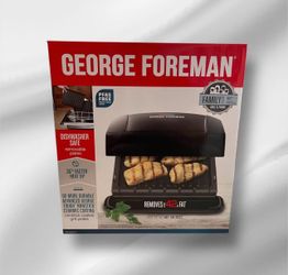 George Foreman 4-Serving Removable Plate Electric Grill and Panini Press, George Tough Non-Stick