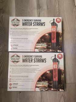 Two five packs emergency survival water straw