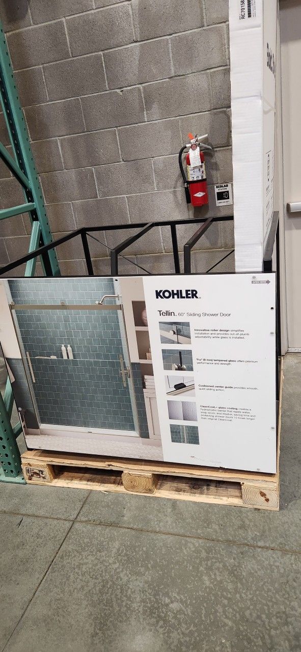 Kohler Tellin shower door 78"×59" $300