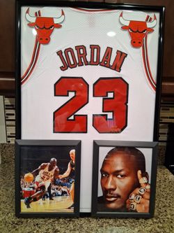 MICHAEL JORDAN HALL OF FAMER WITH THE CHICAGO BULLS,CUSTOM STITCHED BRANDED,AUTHENTIC FRAMED JERSEY.