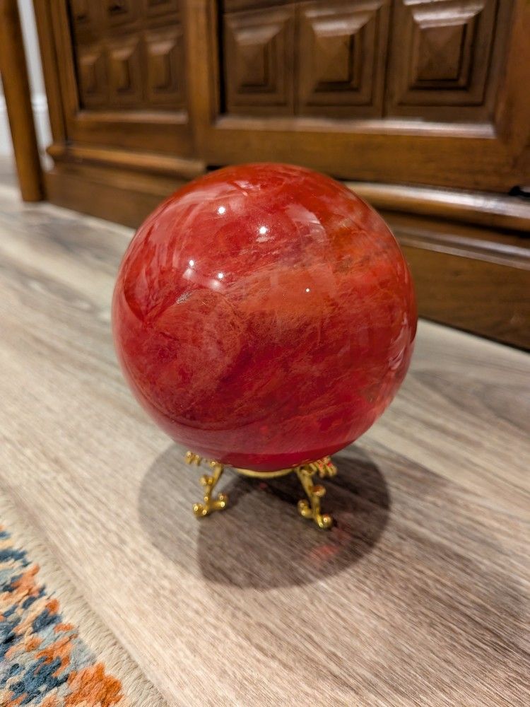 Large Dyed Quartz Sphere