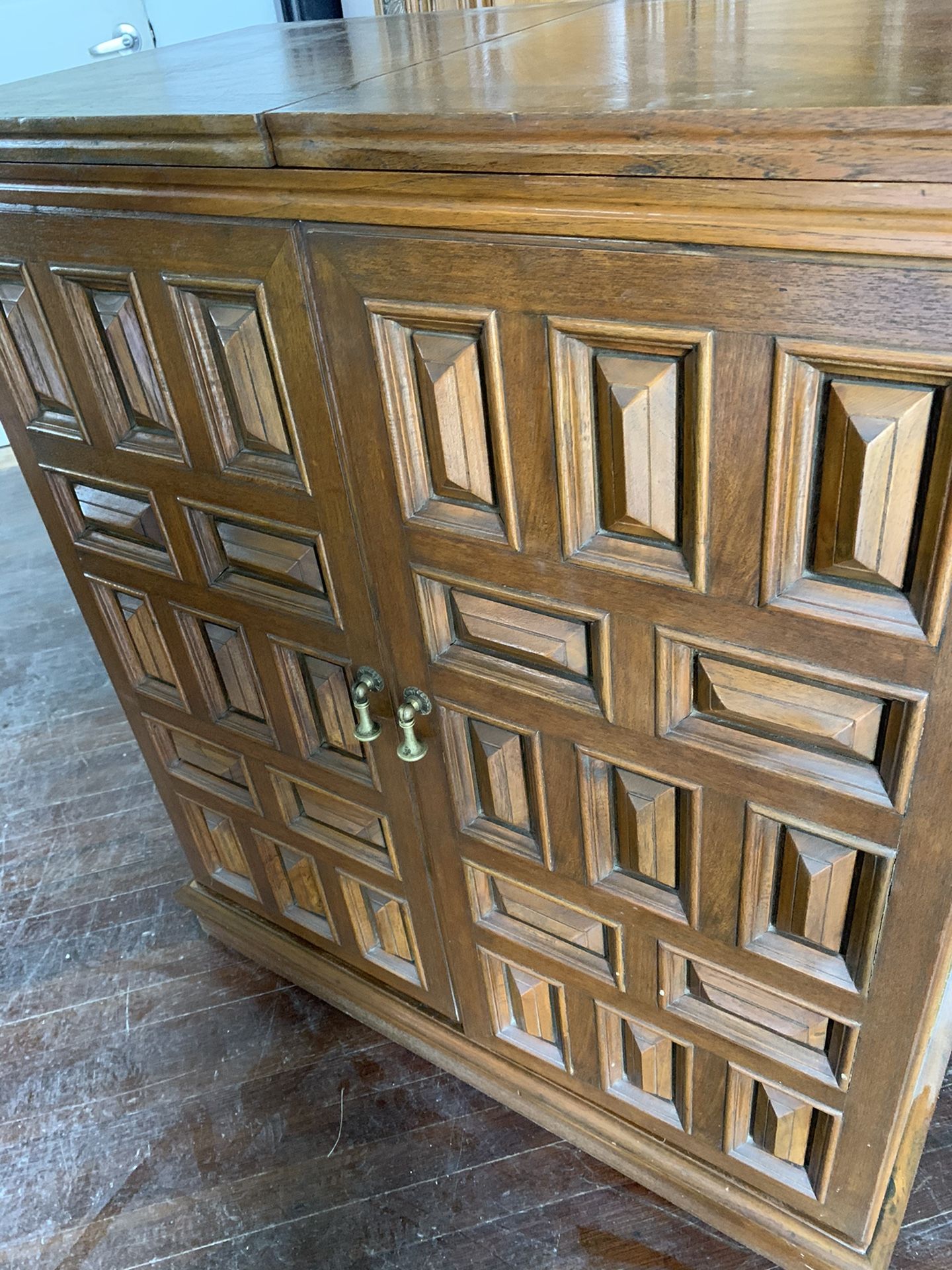 Mahogany And Marble Vintage Bar