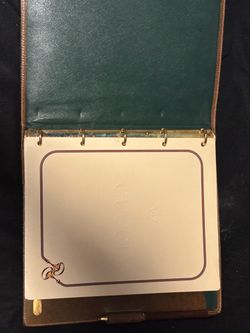 Vintage Gucci 5 ring binder with pen