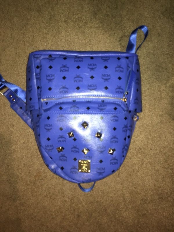 Blue mcm bag