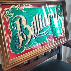 Vintage Pub Mirror Billiards 