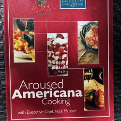 Signed Aroused Americana Cookbook by Executive Chef Nick Musser — Icon Grill / Zephyr Grill & Bar  
