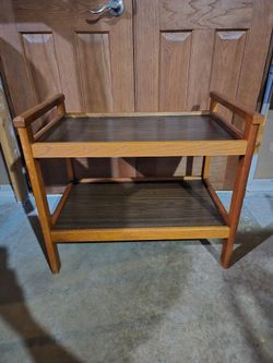 Wooden Two Tier Square Table