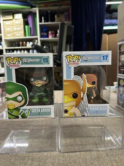 OG Hawkman and OG Green Arrow! Funko Pop