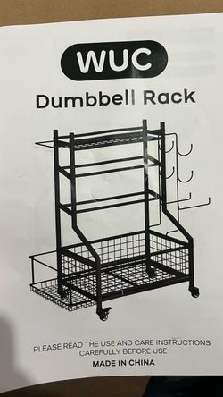 WUC Dumbbell Rack with Shelves and Hooks