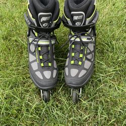 Rollerblade Men's Spark 80 Alu Black/Green Inline Roller Skate