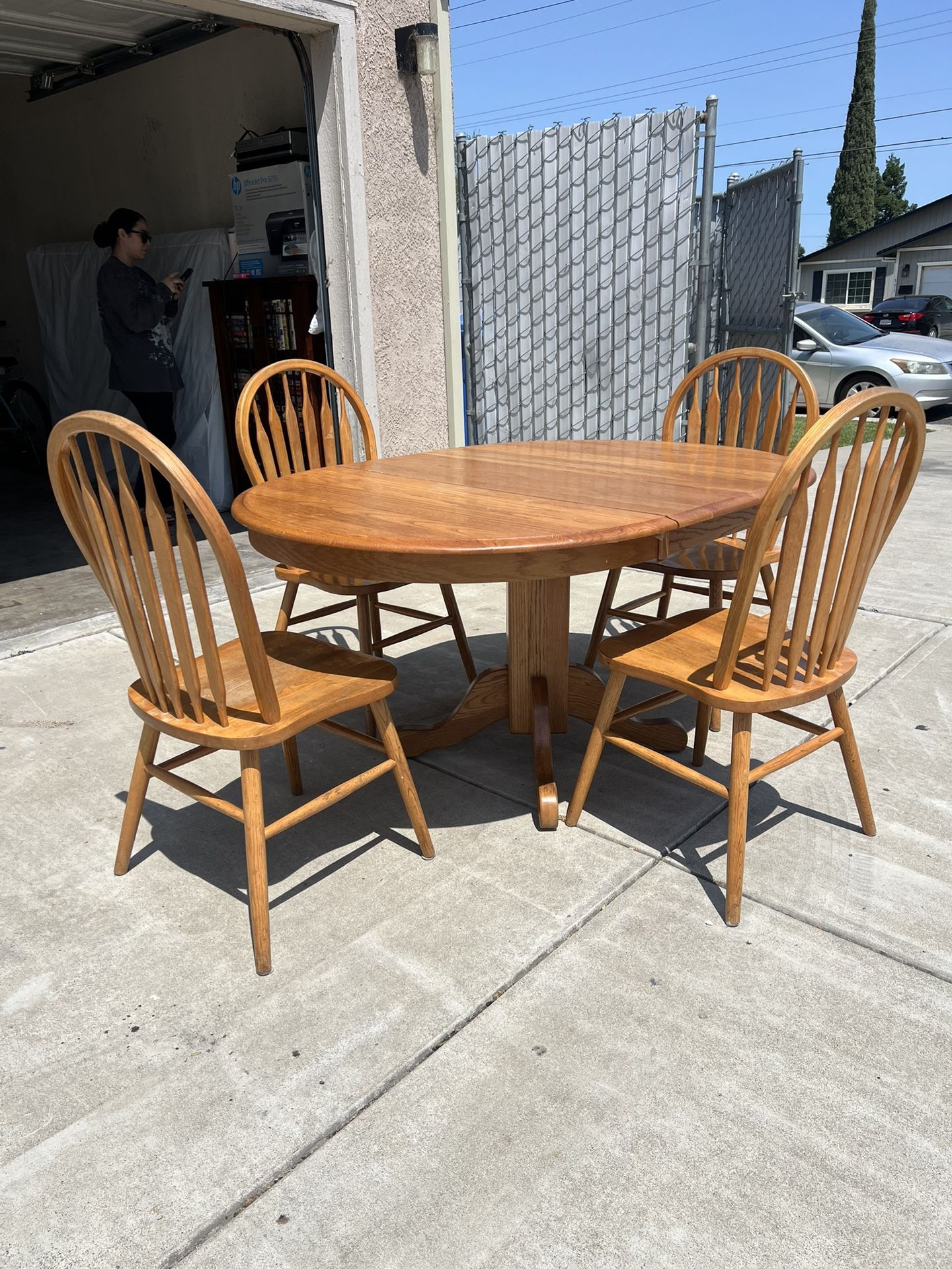 Wooden kitchen table