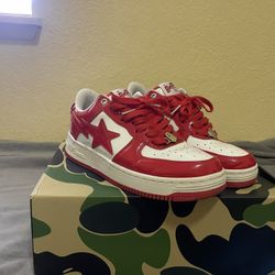 Bapesta red & white