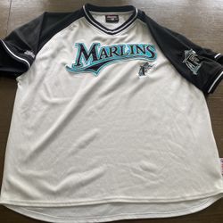 Miami Marlins XL MLB Baseball Stitches Jersey Extra Large Away Adult Men 